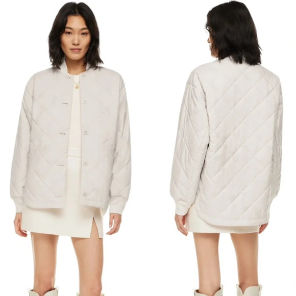 Aritzia Jackets & Blazers - ARITZIA Wilfred Pavant Quilted Jacket Water Repellant Barn Coat Cream Size M